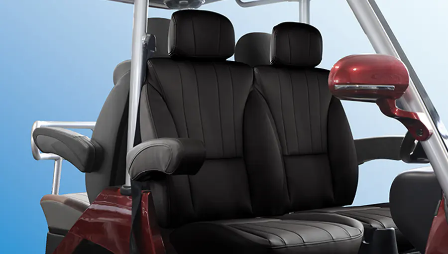 Spacious and ergonomic luxury seats in Tara T3 2+2 medium speed vehicle