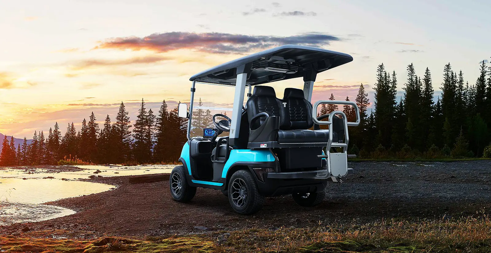 Tara Roadster 2+2 on Forest Trail – Stylish and Rugged Electric Medium Speed Vehicle