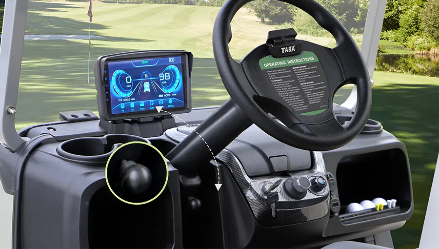 Close-up of Tara medium speed vehicle comfort grip steering wheel designed for comfortable and precise handling