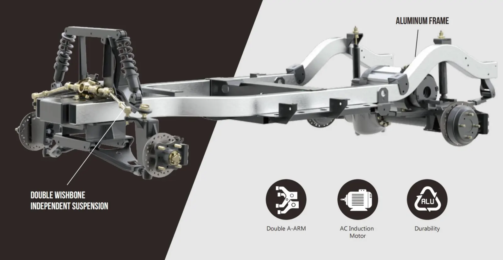 TARA Medium Speed Vehicles Aluminium Chassis for Durable Performance