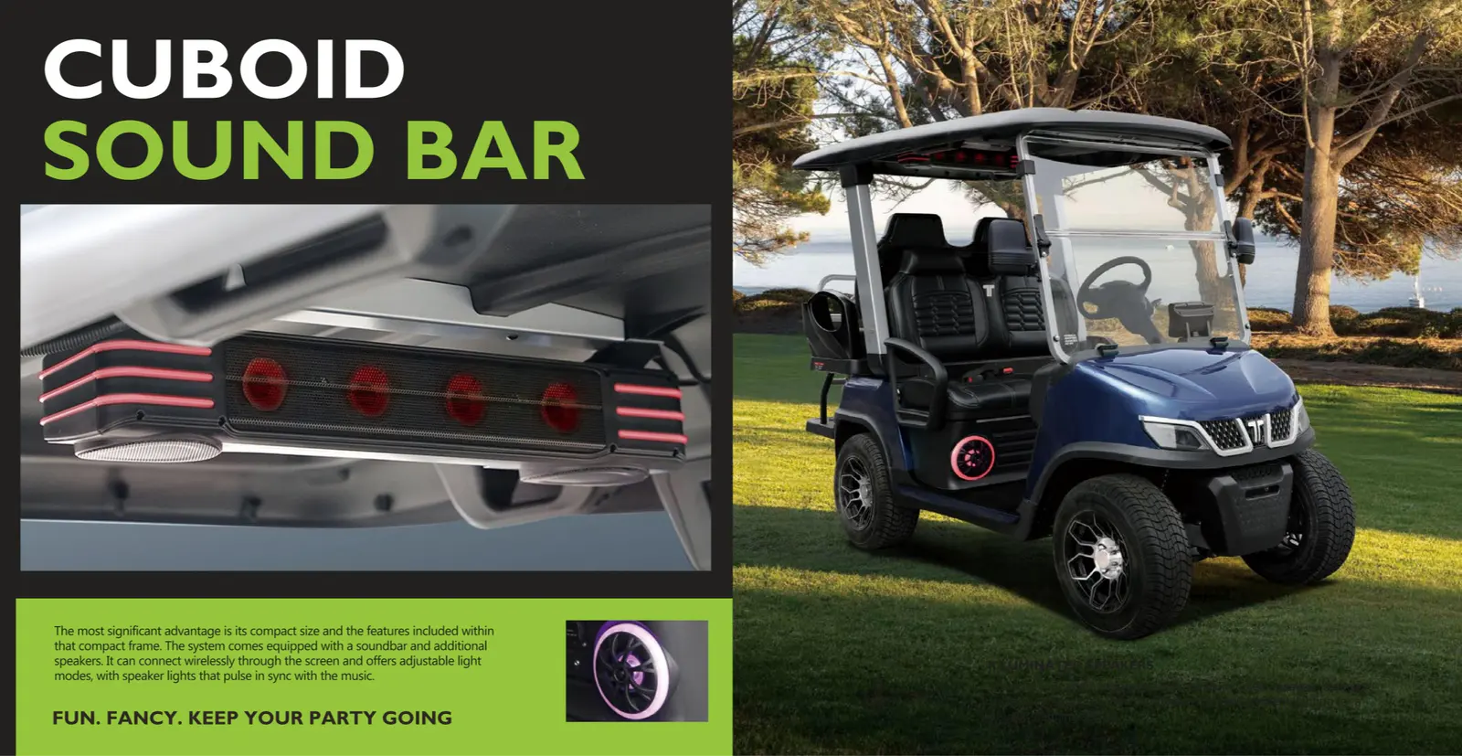 Tara Roadster 2+2 with Built-in Bluetooth Medium Speed Vehicle Speakers