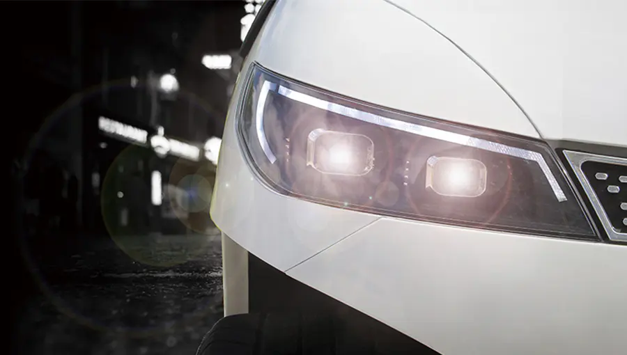 Tara T3 2+2 electric medium speed vehicle with LED lighting system for enhanced visibility