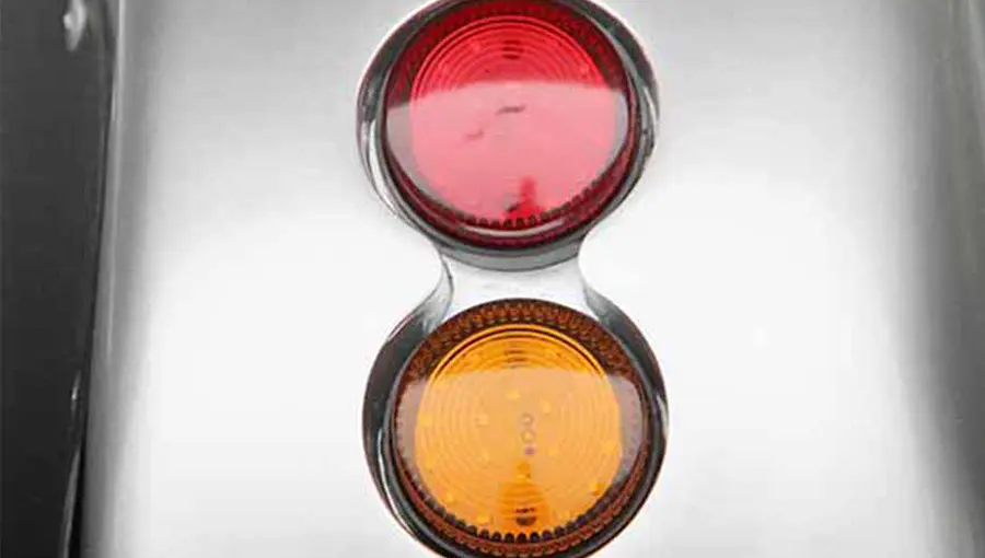 Close-up of Tara medium speed vehicle LED taillights, providing clear brake and turn signal indicators
