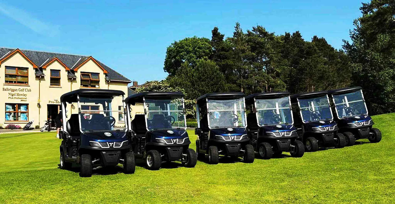 Tara Electric Medium Speed Vehicle Operating on Golf Course