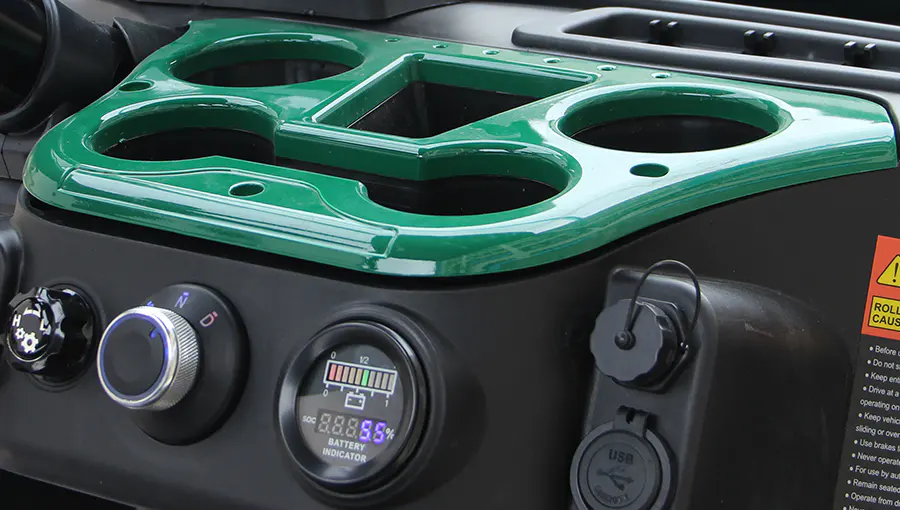Close-up of Tara medium speed vehicle cup holder designed to securely hold beverages during rides