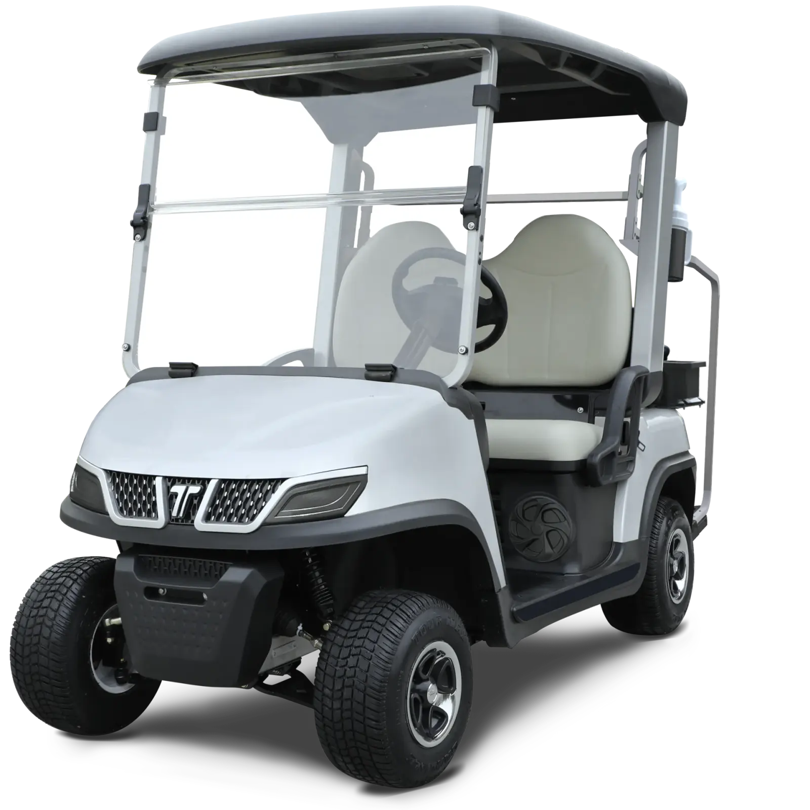 TARA Harmony electric medium speed vehicle with caddie stand in White