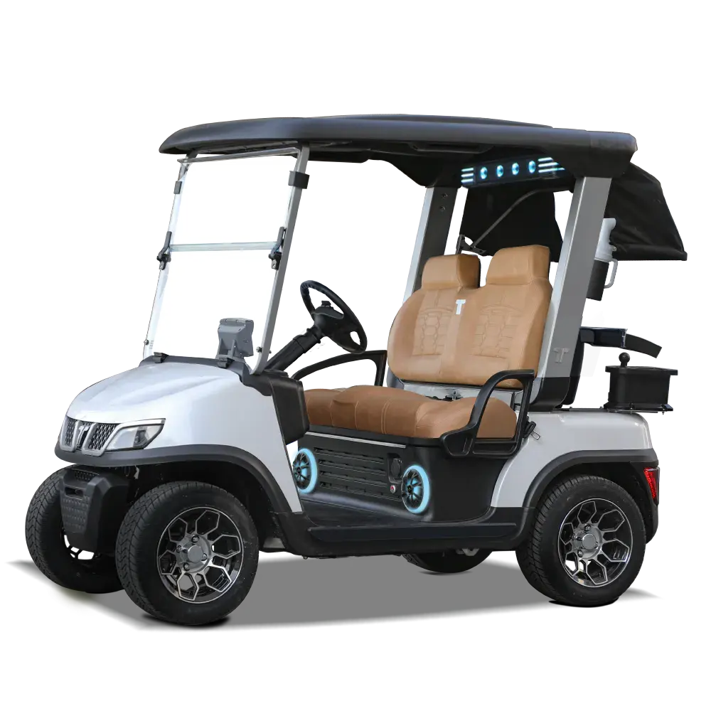 White Tara Spirit Plus Medium Speed Vehicle for Golf Courses and Private Use